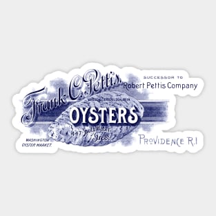 19th C. Oysters for Sale Sticker